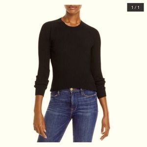 Rag & Bone crew neck black minimalist sweater size xs. Thicker cotton material